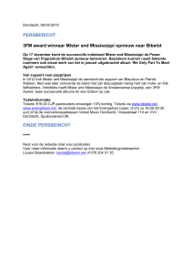 PERSBERICHT 3FM award winnaar Mister and Mississippi