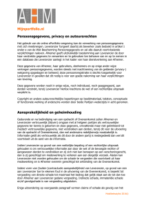 Mijnportfolio.nl Persoonsgegevens, privacy en