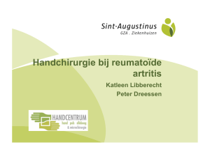 Handchirurgie bij reumatoïde artritis - RA-Liga