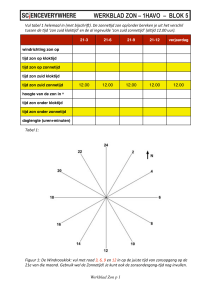 Werkblad Science Zon 1HV