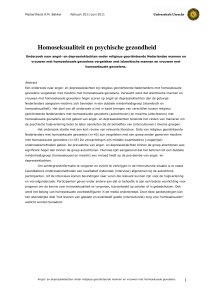 Homoseksualiteit en psychische gezondheid