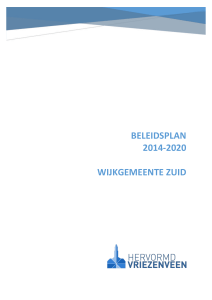 bELEIDSPLAN 2014-2020 WIJKGEMEENTE ZUID