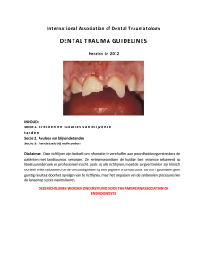 dental trauma guidelines - International Association for Dental