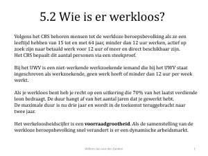 5.1 Wie is er werkloos? - Willem