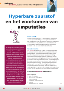 Hyperbare zuurstof en het voorkomen van amputaties