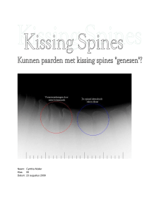 Kissing Spines - Dier en Advies