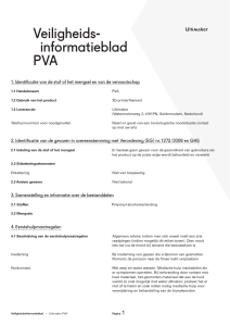 Veiligheids- informatieblad PVA