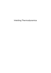 Inleiding Thermodynamica