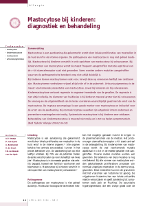Mastocytose bij kinderen: diagnostiek en behandeling