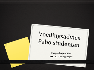 Voedingsadvies Pabo studenten