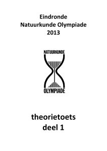 theorietoets deel 1 - Natuurkunde Olympiade