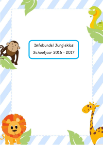Infobundel Jungleklas Schooljaar 2016
