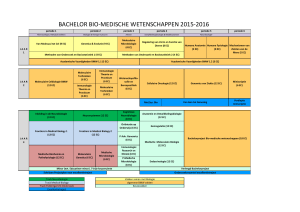 BACHELOR BIO-MEDISCHE WETENSCHAPPEN 2015-2016