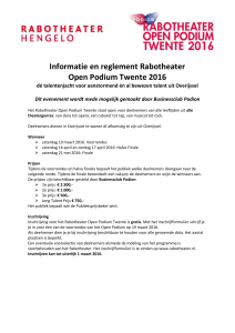 Informatie en reglement Rabotheater Open Podium Twente 2016 dé