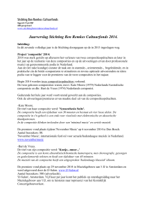 Stichting jaarverslag 2014 - Stichting Ben Remkes Cultuurfonds
