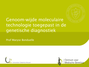 Genoom-wijde moleculaire technologie toegepast in de genetische