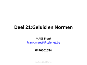 Geluid en Normen