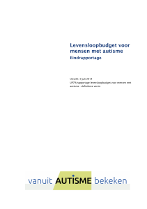 Rapportage levensloopbudget voor mensen met autisme