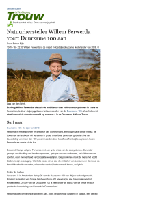 Natuurhersteller Willem Ferwerda voert Duurzame 100 aan