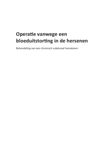 Operatie vanwege een bloeduitstorting in de hersenen