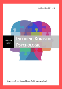 Inleiding Klinische Psychologie