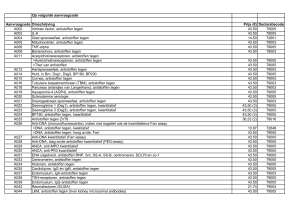 Tarief Aanvraagcode 2017