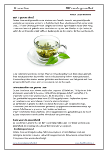 Groene thee ABC van de gezondheid