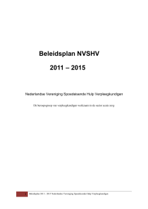 Bijdrage jaarverslag NVSHV 2009