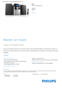 Product Leaflet: Classic-microgeluidssysteem van 4 W voor CD, FM