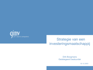 Strategie van een investeringsmaatschappij Dirk