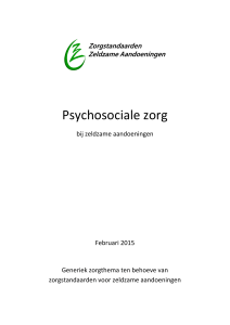 Psychosociale zorg - Zorgstandaarden Zeldzame Aandoeningen