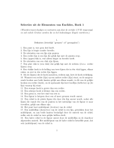 Selecties uit de Elementen van Euclides, Boek 1