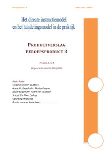 Productverslag beroepsproduct 3 - HU