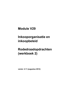 Module V29 Inkooporganisatie en inkoopbeleid Rodedraadopdracht