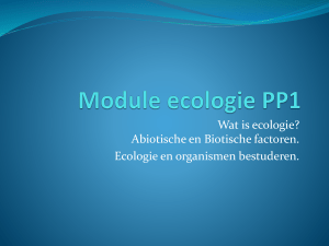 Module ecologie - Voortgezet onderwijs biologie