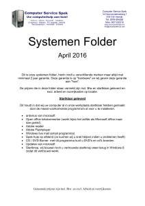 Systemen Folder - Computer Service Spek