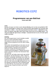 Programmeren van een BoE-bot - Robotics-CCFZ