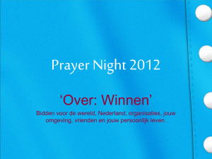 Prayer Night 2012