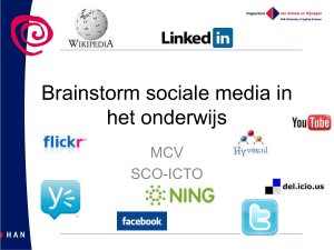 Brainstorm sociale media in het onderwijs - Weblogs