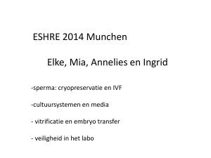 Voordracht ESHRE 2014 München