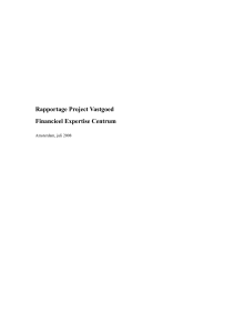 Rapportage Project Vastgoed Financieel Expertise Centrum