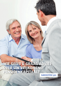 Brochure vrijkomend pensioenkapitaal