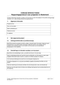 Rapportageprotocol voor projecten in Nederland