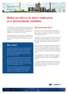 Meting van silica in de stoom-/watercyclus en in demineralisatie