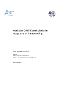 Werkplan 2015 Kennisplatform Integratie en Samenleving