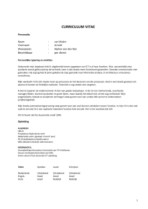 Mijn CV. - Demo website van A. van Walen Consultancy BV