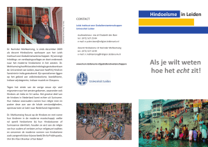 in Leiden Hindoeïsme - Universiteit Leiden