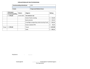 Ontvangen fractievergoeding Datum: Uitgaven Bedrag € 1750,00 26