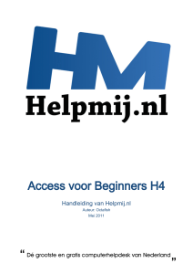 Access voor Beginners H4