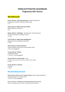 OPENLUCHTTHEATER VALKENBURG Programma 2017 Genres